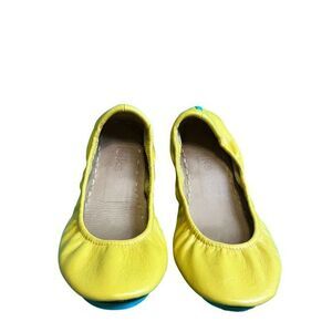 Tieks by Gavrieli Women's Size 7 Mustard Yellow Leather Ballet Flats Foldable